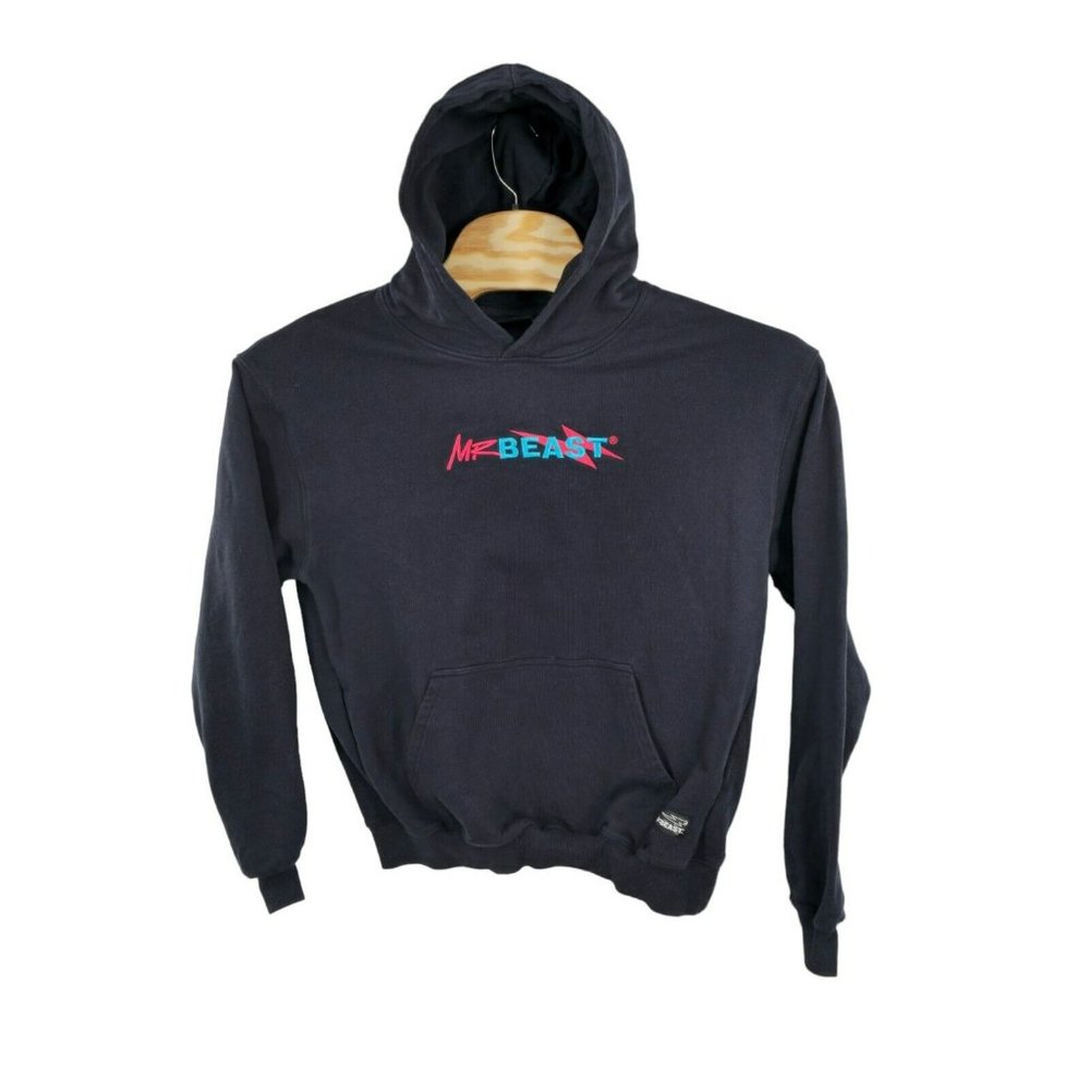 MR. BEAST Private Label Hoodie Black Sweatshirt Small Sub To Beast YouTube Men's